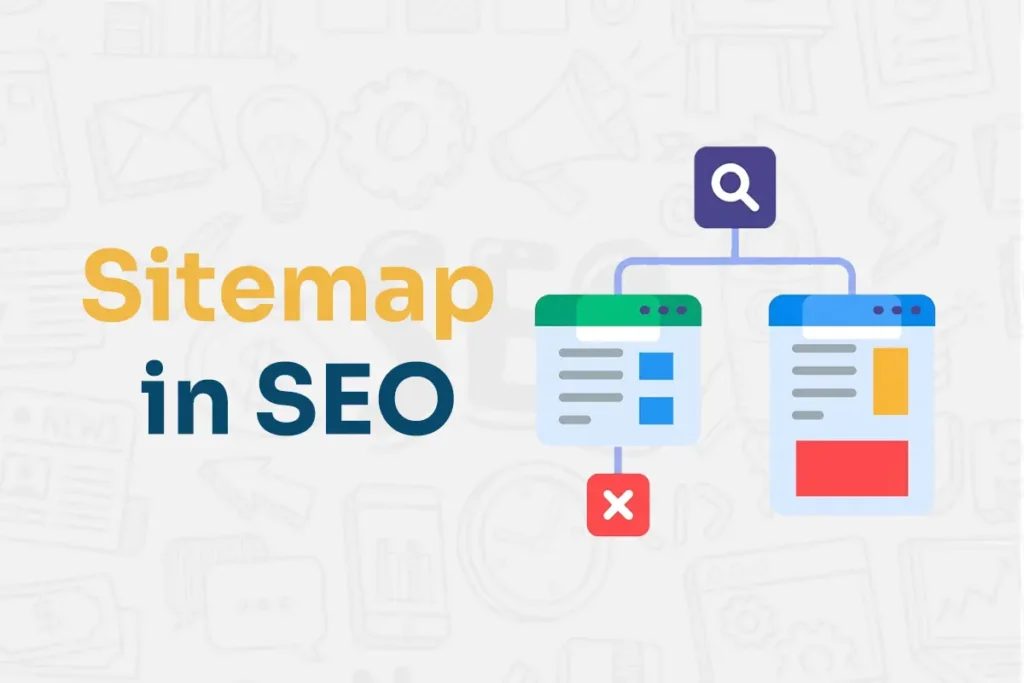 Illustration of an XML sitemap in SEO