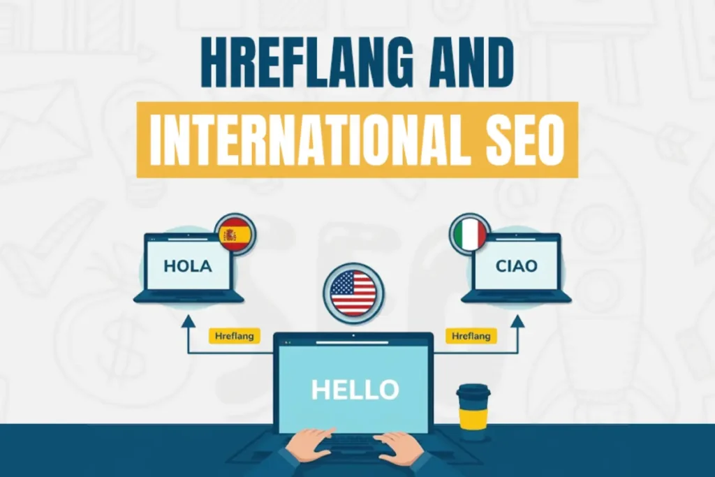 Hreflang tags improving international SEO by serving region-specific content to global audiences.
